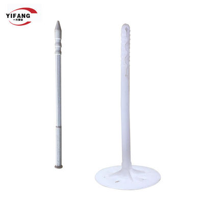 ผนังสีเทา Pp วัสดุ 50mm พุกฉนวนพลาสติก