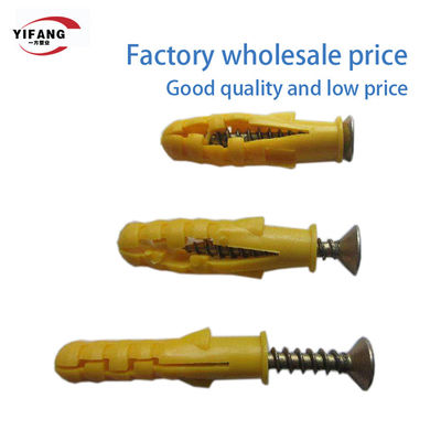 6x30mm 8x40mm Expanding Screws ตัวยึดคอนกรีตพลาสติกการปกป้องสิ่งแวดล้อม