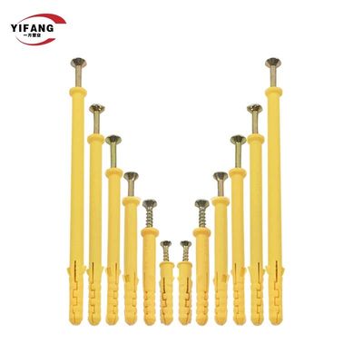 พุกสกรูอิฐที่ทนทานหัว Countersunk ปลั๊กผนังกลวงพลาสติก