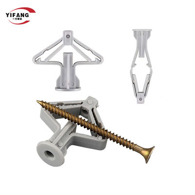 พุก Drywall แบบแตะด้วยตนเอง, Nylon Butterfly Drywall Anchor มาตรฐานทั่วไป