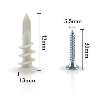 15x33mm ฉนวน JIS พุกผนังพลาสติกสำหรับ Drywall
